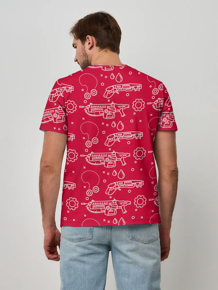 Мужская базовая футболка / Gears pattern