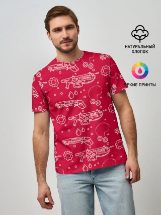 Мужская базовая футболка / Gears pattern