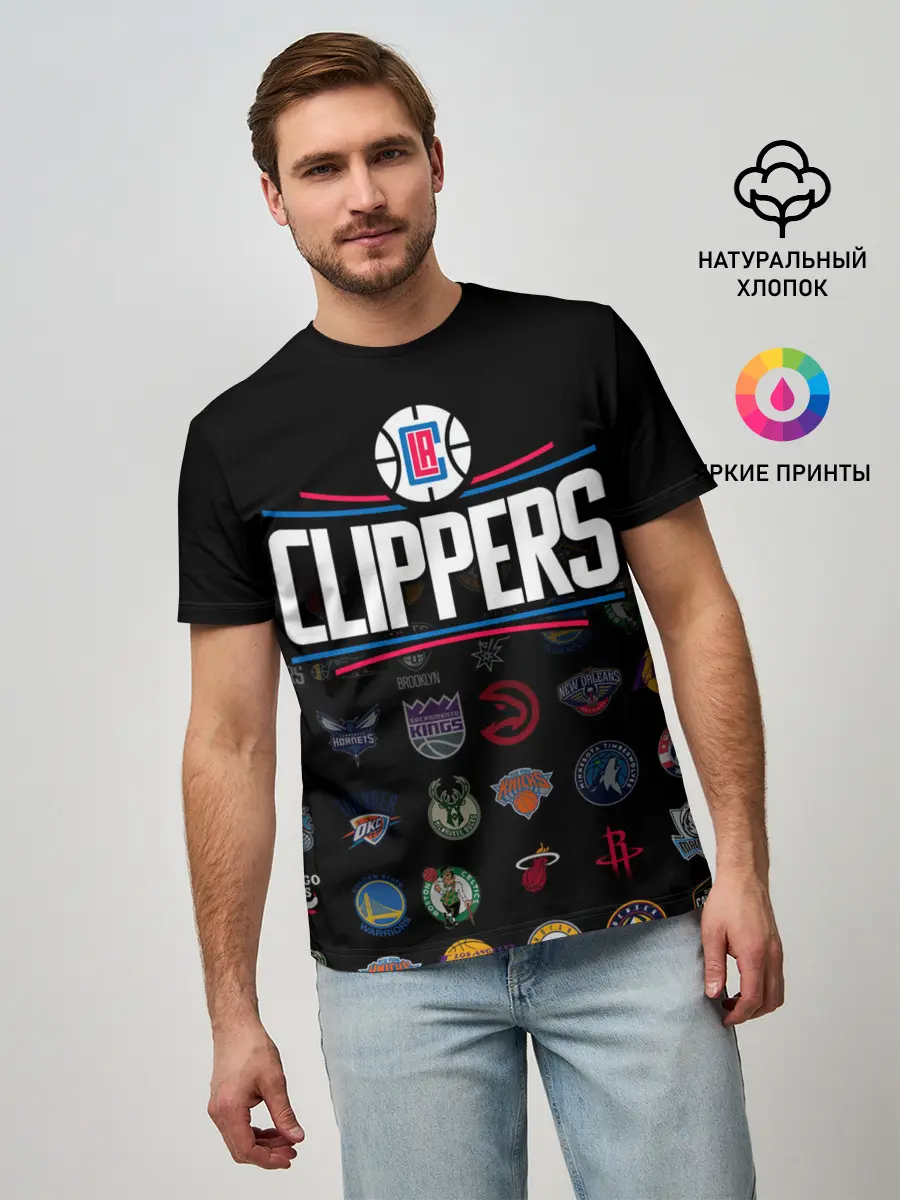 Мужская базовая футболка / Los Angeles Clippers