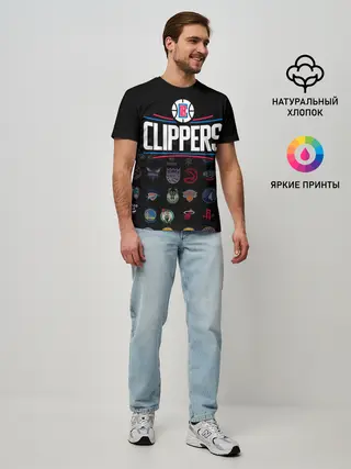 Мужская базовая футболка / Los Angeles Clippers