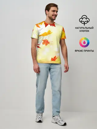 Мужская базовая футболка / ПАДАЮЩИЙ КЛЕН | ОСЕННЯЯ