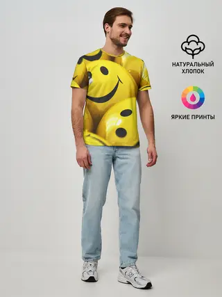 Мужская базовая футболка / YELLOW SMILE