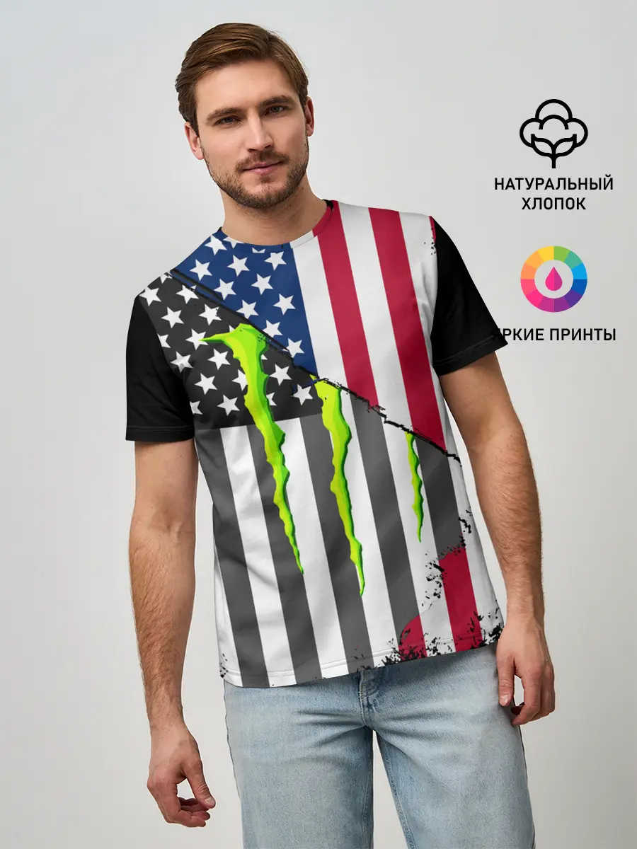 Мужская базовая футболка / MONSTER ENERGY