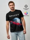 Мужская базовая футболка / Space X Zero gravity car