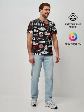 Мужская базовая футболка / MICHAEL JORDAN LOGOBOMBING
