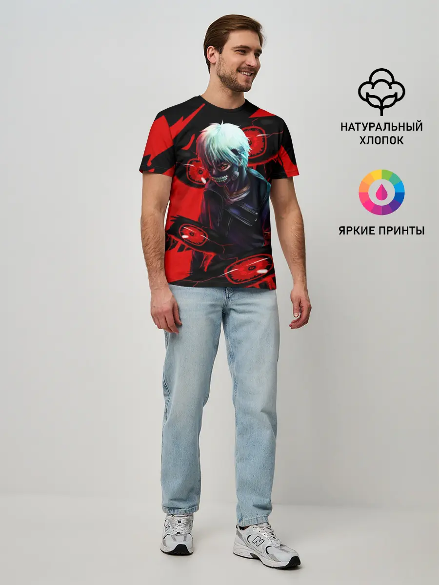 Мужская базовая футболка / Канеки Кен