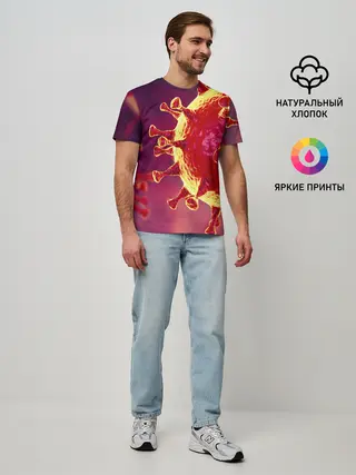 Мужская базовая футболка / Коронавирус
