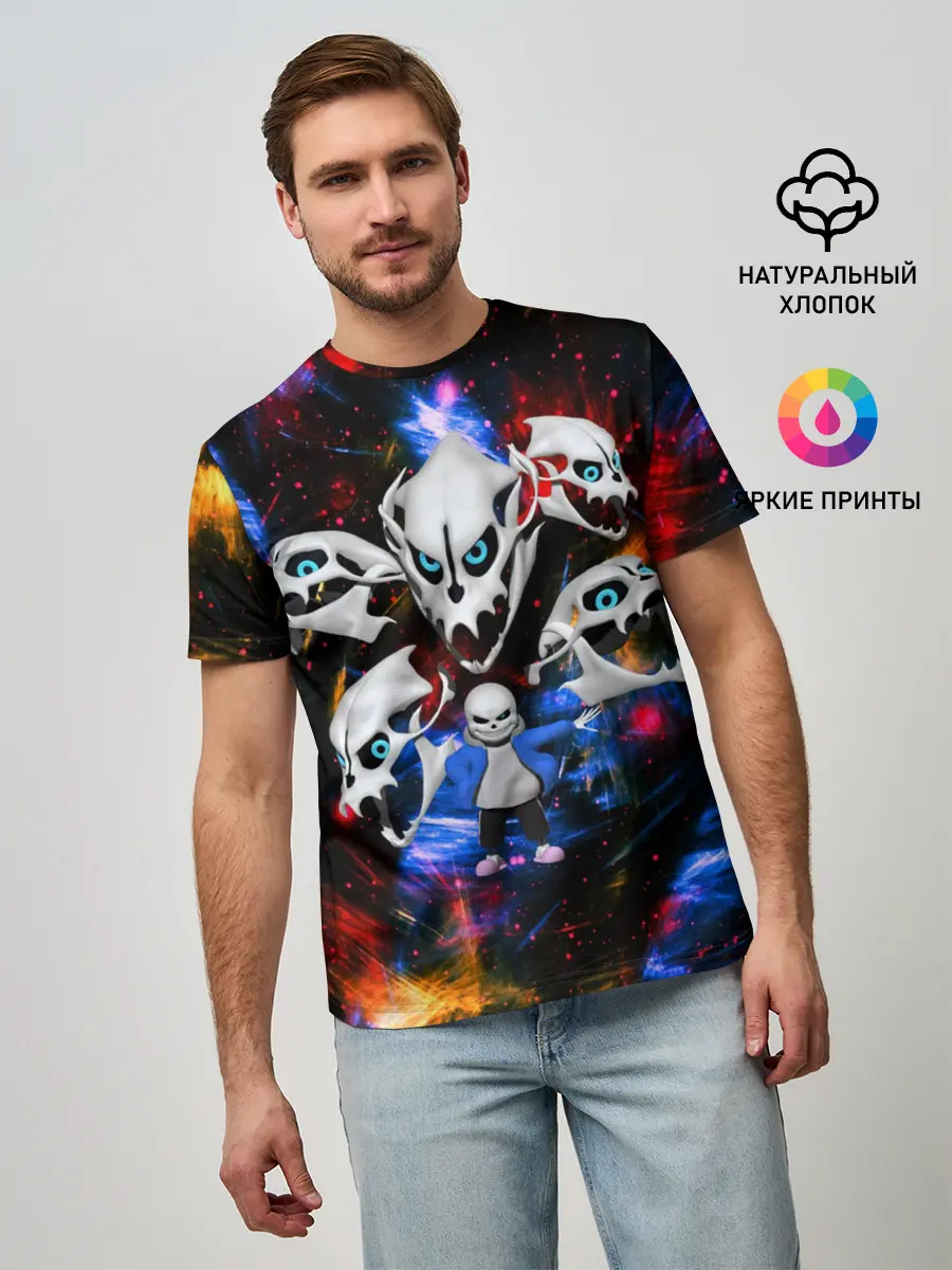 Мужская базовая футболка / Санс | Undertale