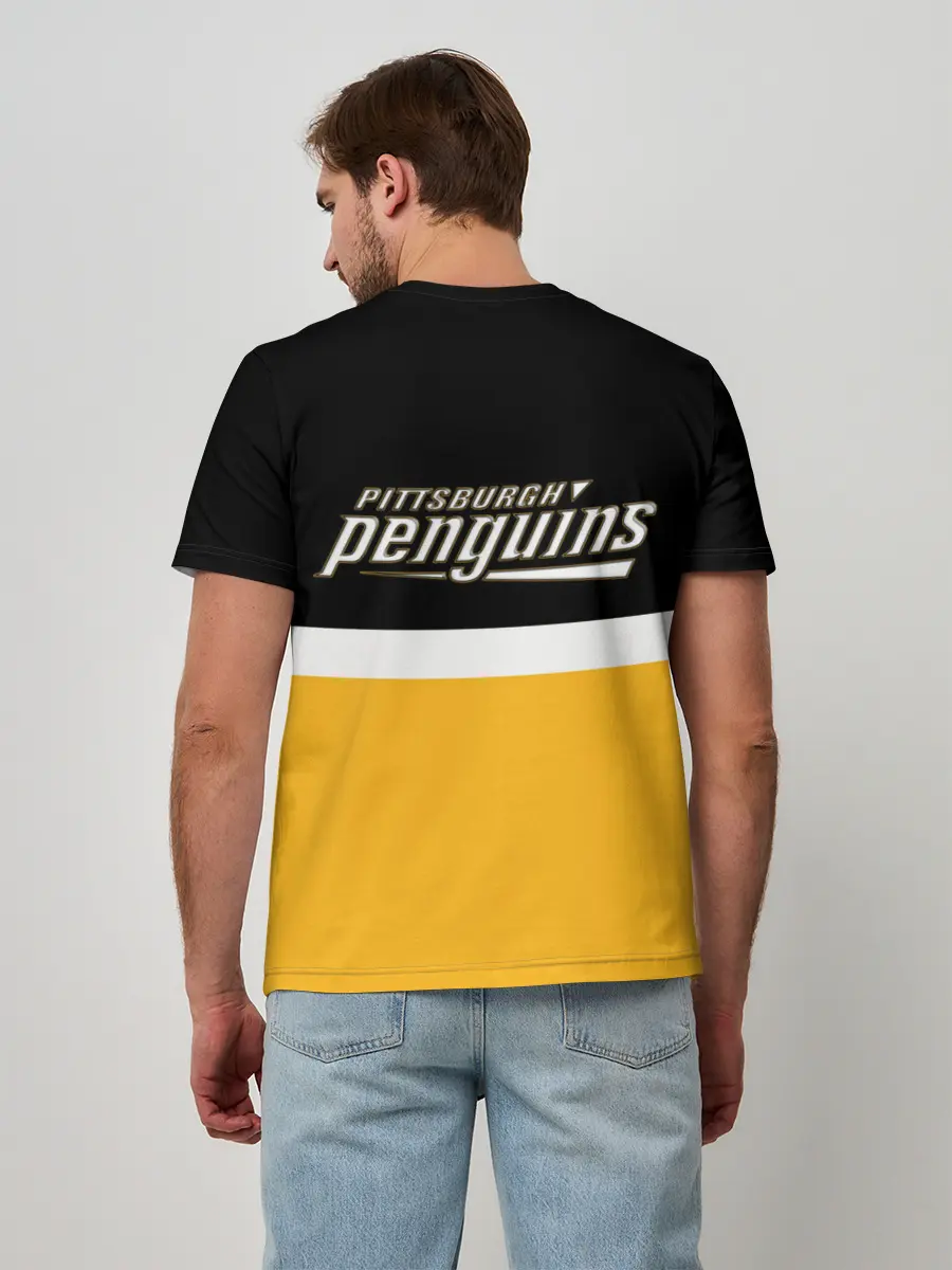 Мужская базовая футболка / Питтсбург Пингвинз НХЛ