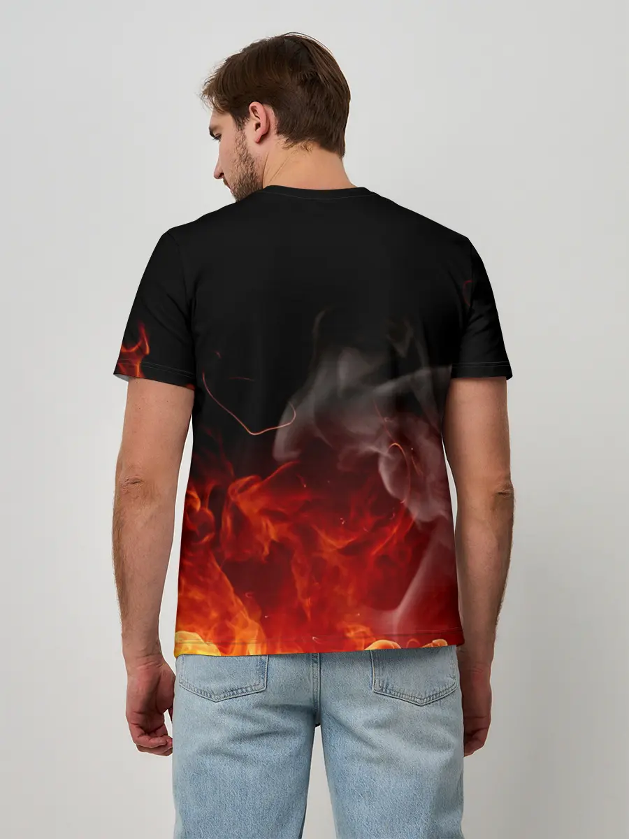 Мужская базовая футболка / Юно в огне | Чёрный клевер