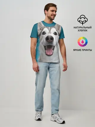 Мужская базовая футболка / Хаски