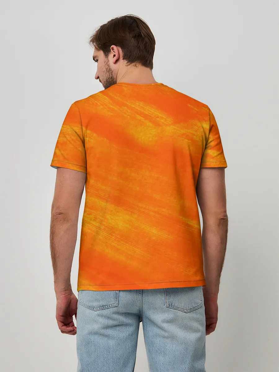 Мужская базовая футболка / ОРАНЖЕВАЯ КРАСКА