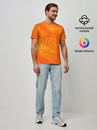 Мужская базовая футболка / ОРАНЖЕВАЯ КРАСКА