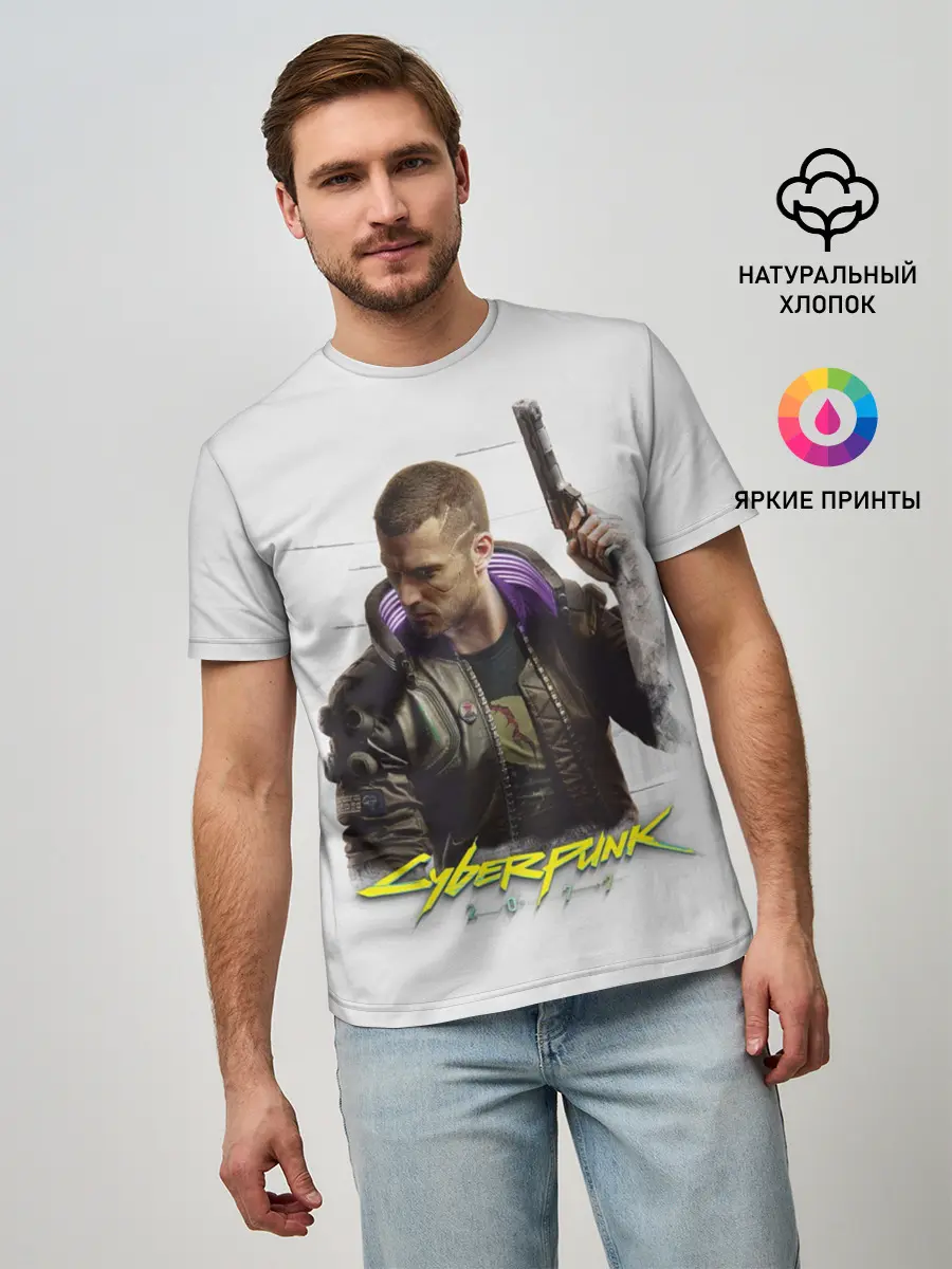 Мужская базовая футболка / Киберпанк 2077