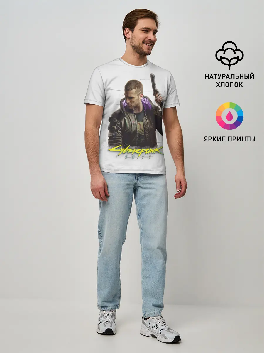Мужская базовая футболка / Киберпанк 2077