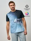 Мужская базовая футболка / ВОЛК ЗИМА