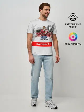 Мужская базовая футболка / Вирджил ван Дейк YNWA