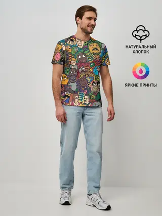 Мужская базовая футболка / Цветные мемы из ВК