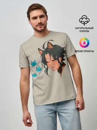 Мужская базовая футболка / Сяо из Genshin Impact