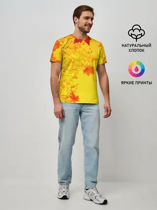 Мужская базовая футболка / ОСЕННИЕ ЦВЕТА | ЗОЛОТАЯ ОСЕНЬ