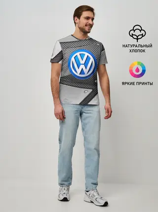 Мужская базовая футболка / Volkswagen metalic 2018