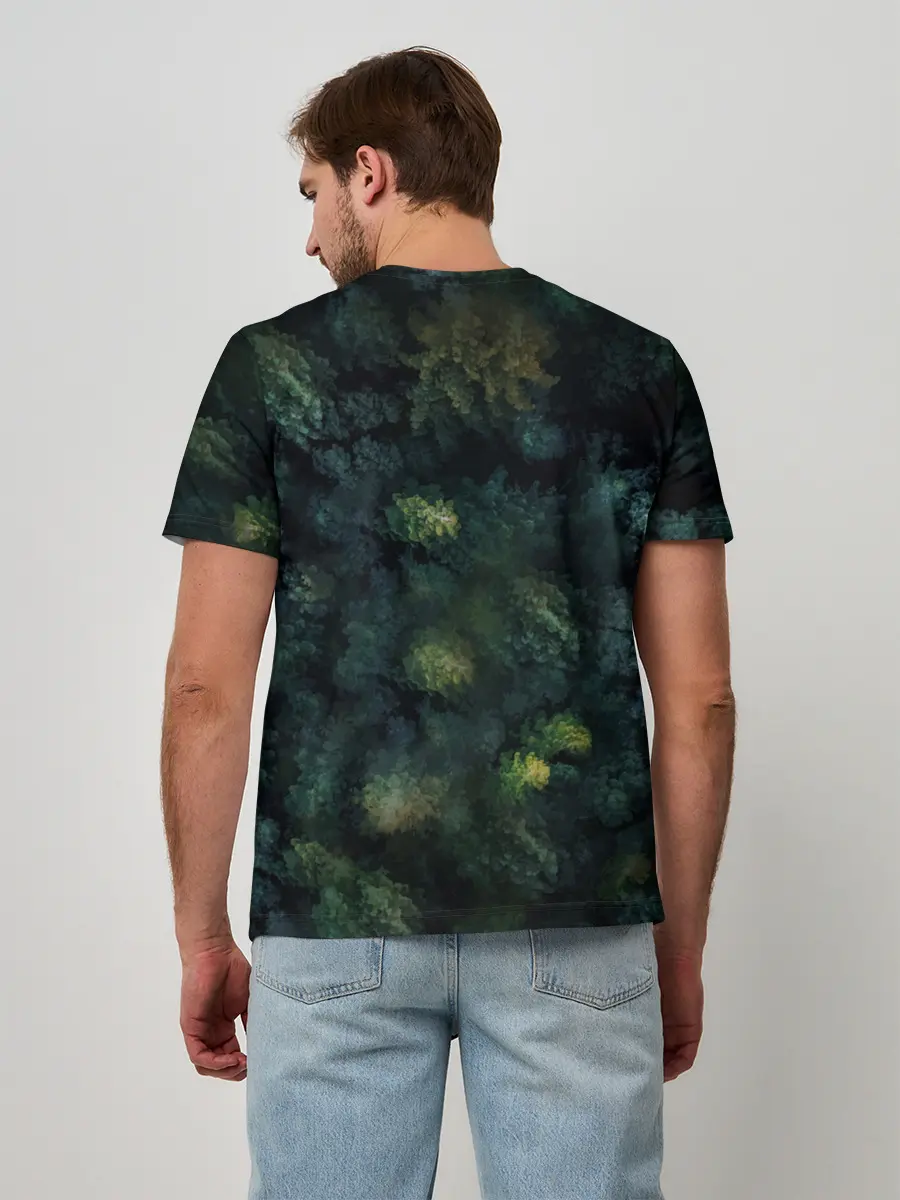 Мужская базовая футболка / Лисичка в Лесу