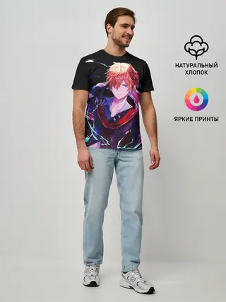 Мужская базовая футболка / ТАРТАЛЬЯ - ИГРА GENSHIN IMPACT