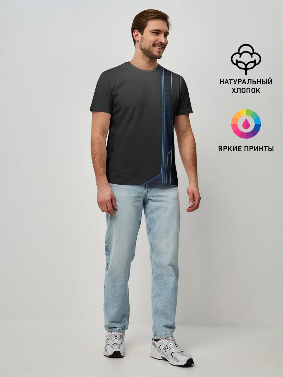 Мужская базовая футболка / сдвиг