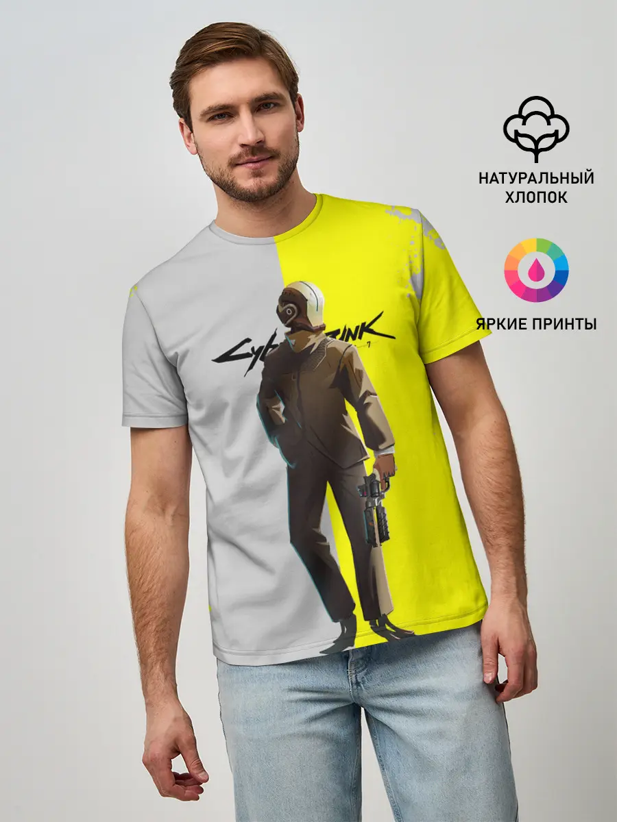 Мужская базовая футболка / CYBERPUNK 2077 | КИБЕРПАНК