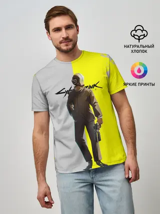Мужская базовая футболка / CYBERPUNK 2077 | КИБЕРПАНК