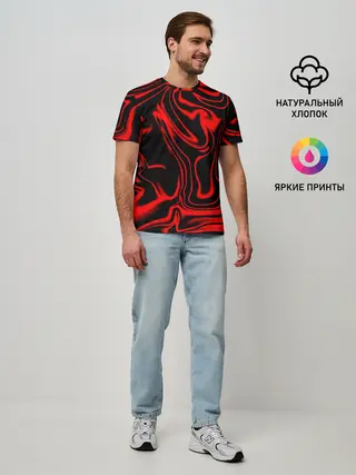 Мужская базовая футболка / Жидкий градиент