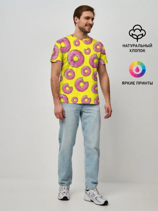 Мужская базовая футболка / Пончики