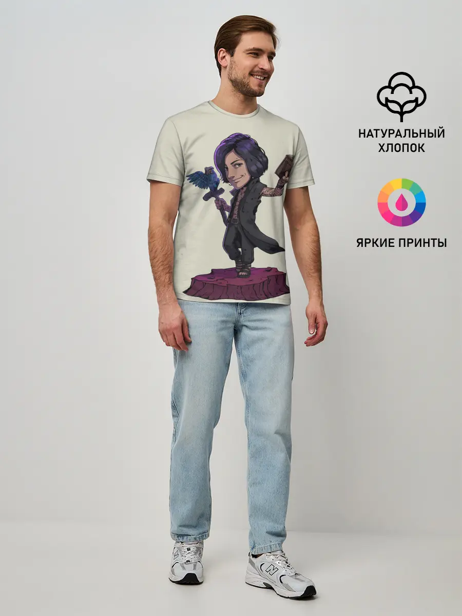 Мужская базовая футболка / V Big head