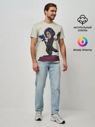 Мужская базовая футболка / V Big head