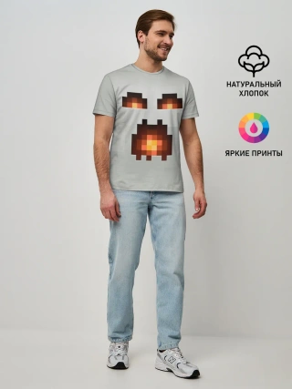 Мужская базовая футболка / МАЙНКРАФТ, ГАСТ ОГНЕННЫЙ