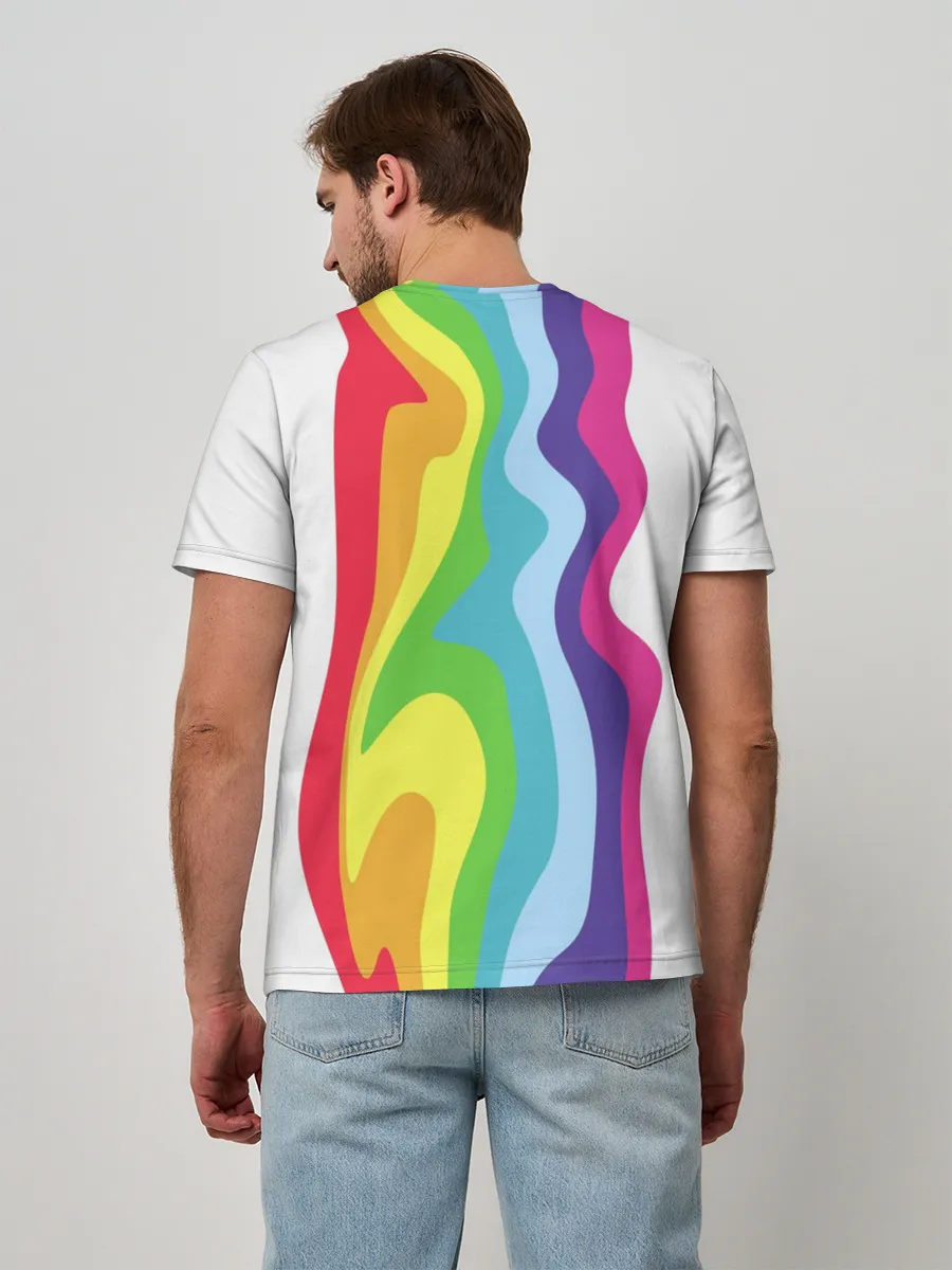 Мужская базовая футболка / Радуга