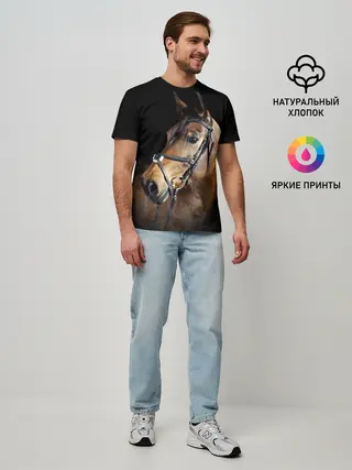 Мужская базовая футболка / Гнедая лошадь