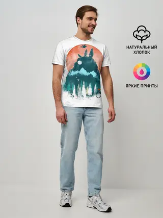 Мужская базовая футболка / Силуэт Тоторо