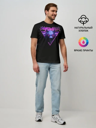 Мужская базовая футболка / Хищник неон