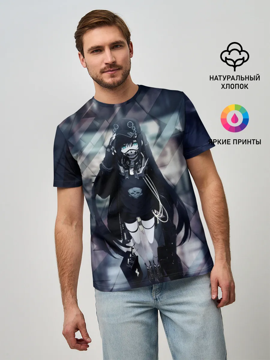Мужская базовая футболка / Anime Cyber