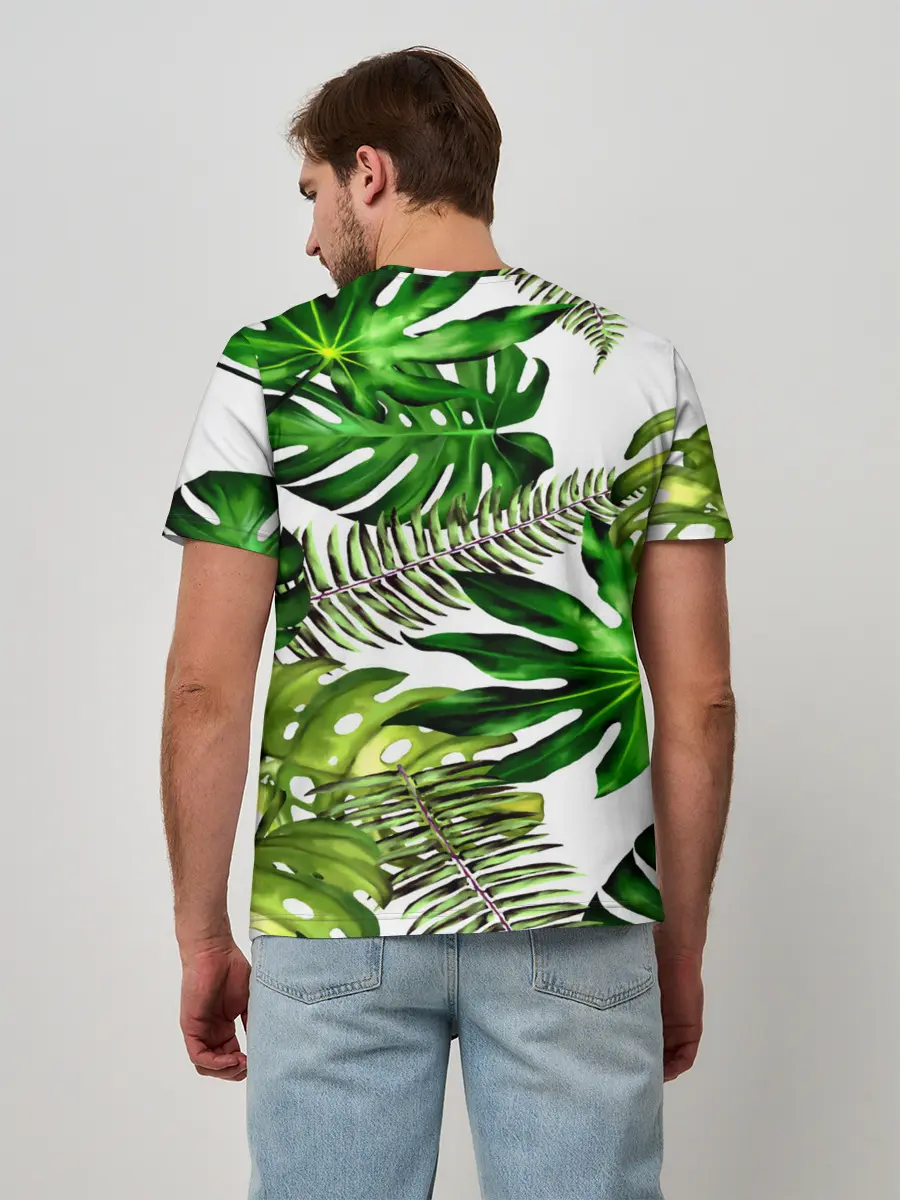 Мужская базовая футболка / ГАВАЙСКИЕ ЛИСТЬЯ