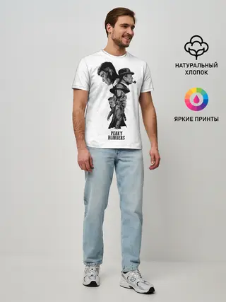 Мужская базовая футболка / Острые козырьки