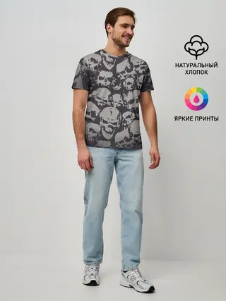 Мужская базовая футболка / Черепа