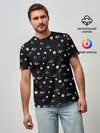 Мужская базовая футболка / Космический Паттерн