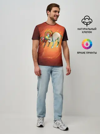 Мужская базовая футболка / Cat 50/50