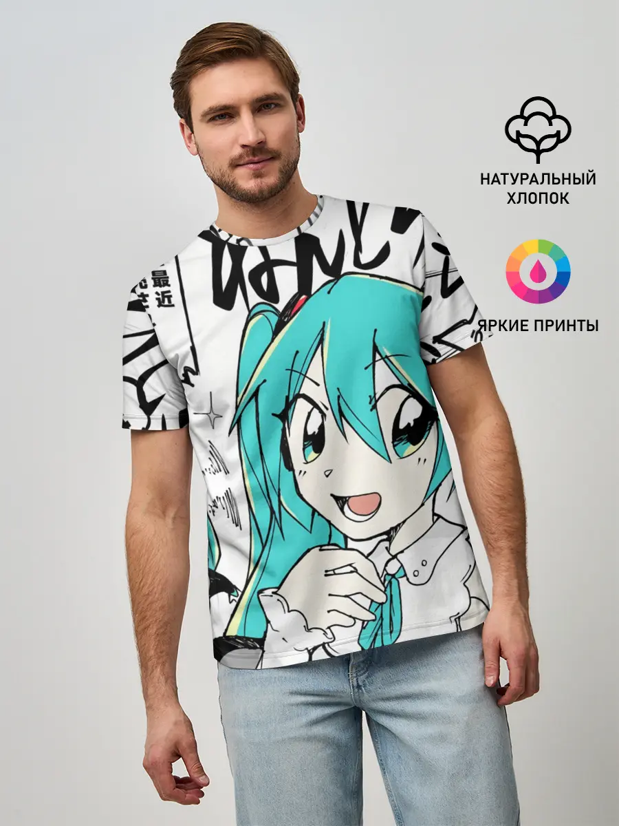 Мужская базовая футболка / Hatsune Miku
