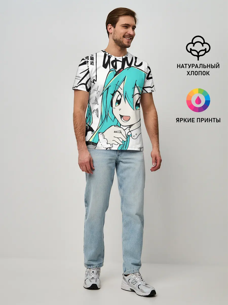 Мужская базовая футболка / Hatsune Miku