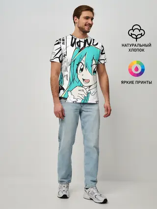 Мужская базовая футболка / Hatsune Miku