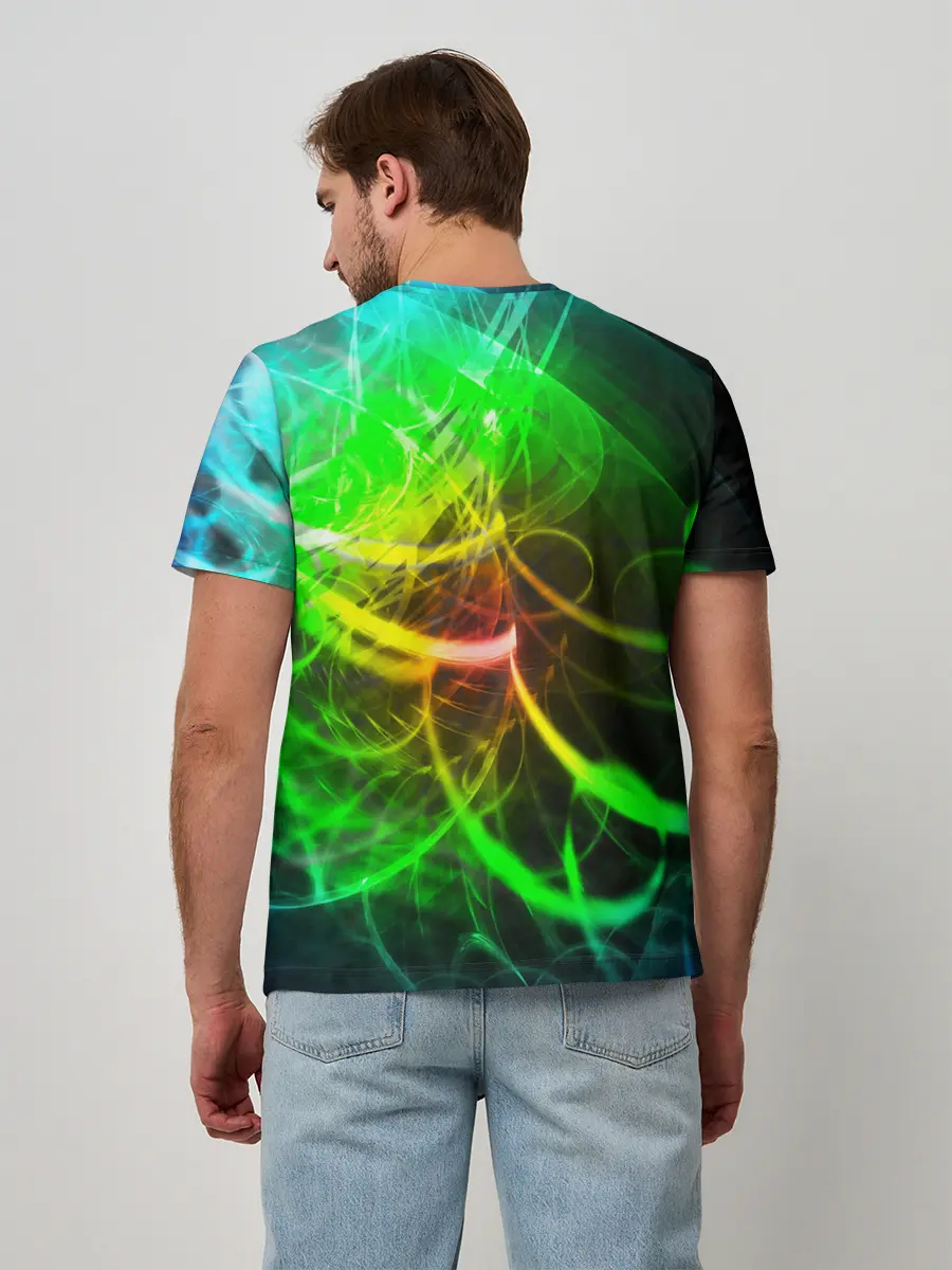 Мужская базовая футболка / ЗЕЛЕНЫЙ НЕОН