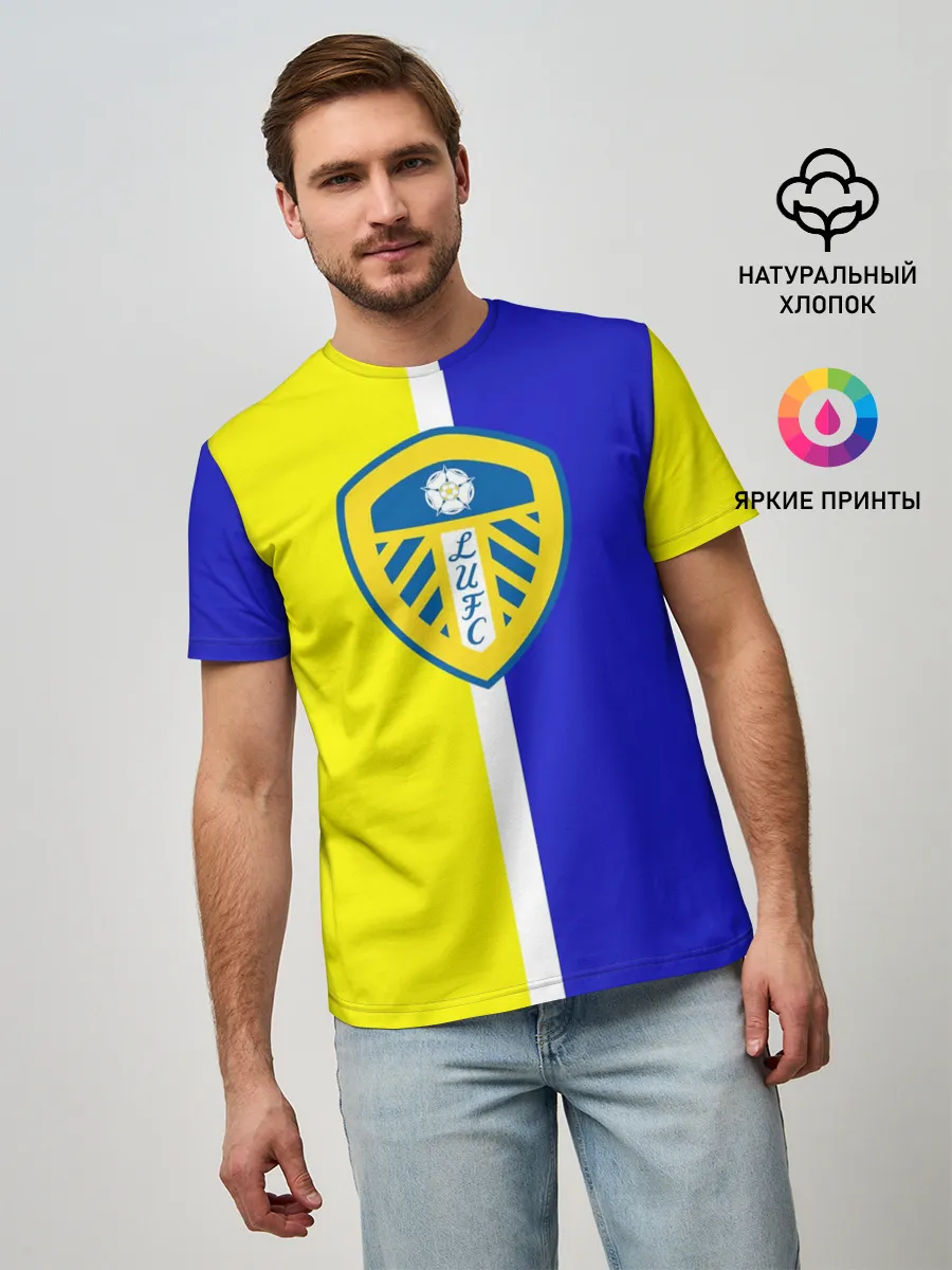 Мужская базовая футболка / Лидс Юнайтед 3D